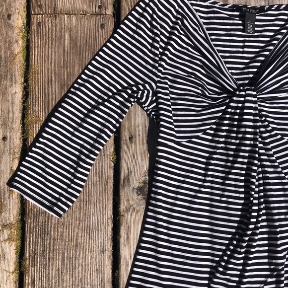 White House Black Market Striped Blouse sz S - Picture 2 of 12